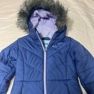 Columbia Girls Puffer Coat Jacket Blue Purple